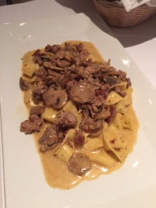 Sausage and Mushroom Pappardelle