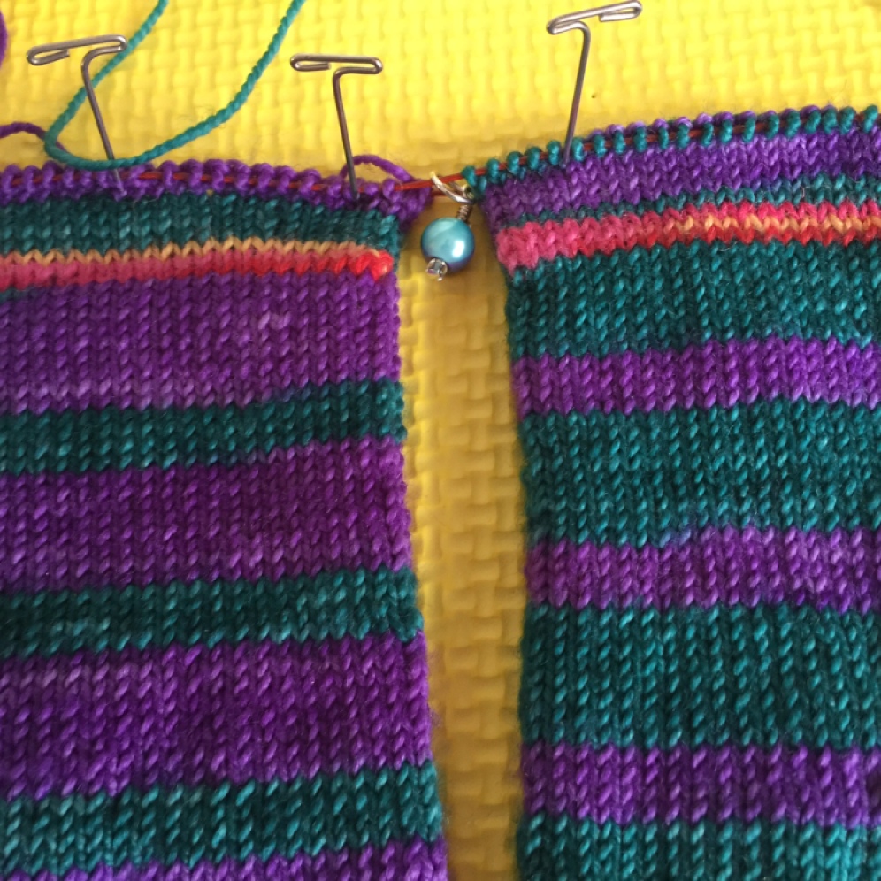 Close up of waste yarn